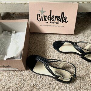 Cinderella of Boston black flat sandals